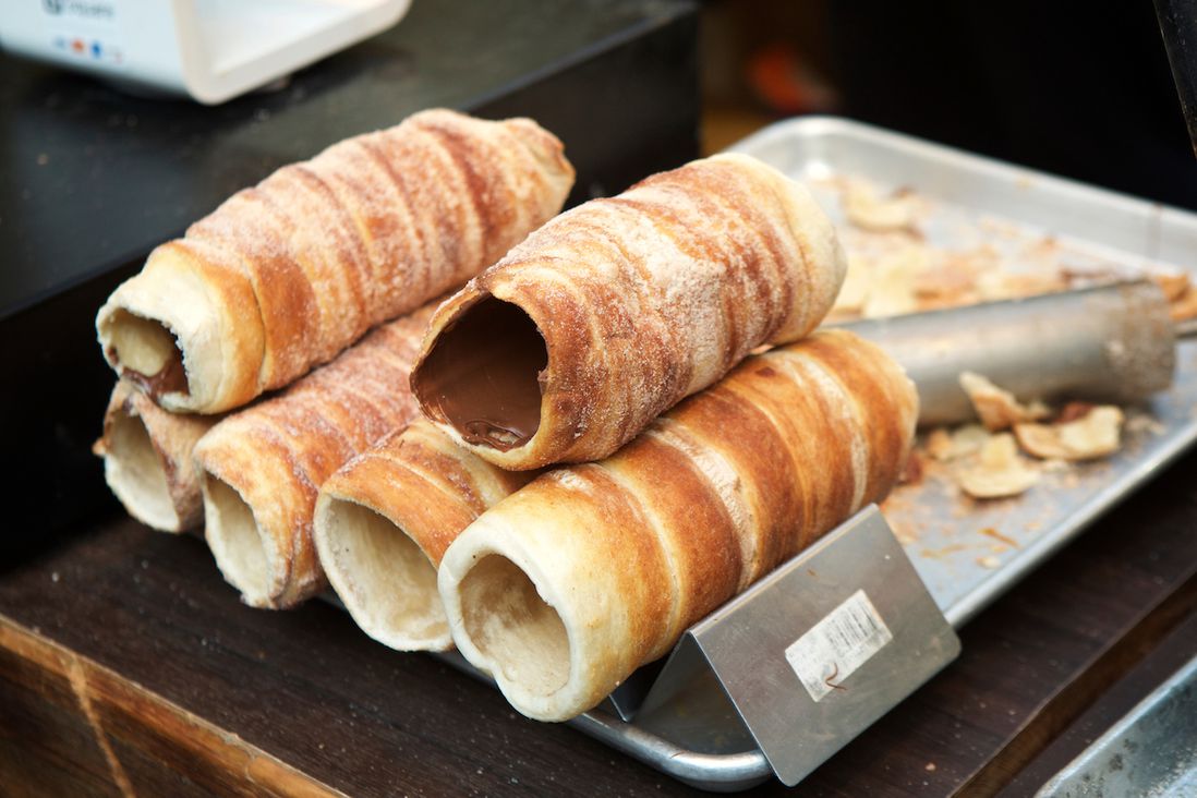 Nutella-filled chimney cakes<br>